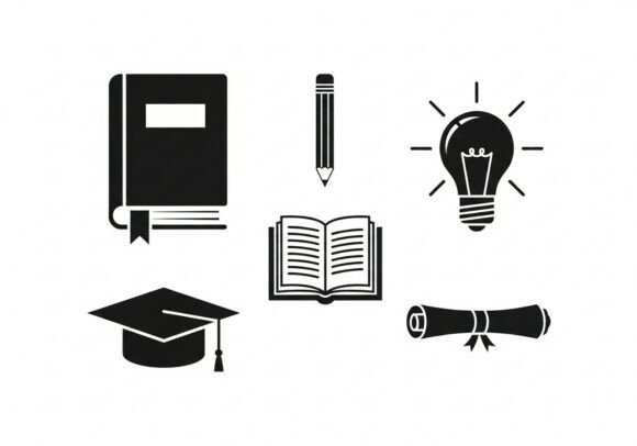 Black and White Education School Learnin