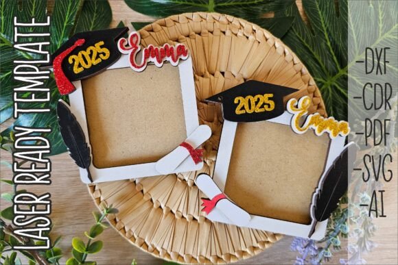 Graduation Photo Frame SVG Laser Cut for Marketing and Branding