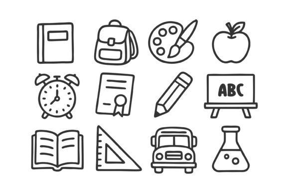 Icons for School and Education Graphics