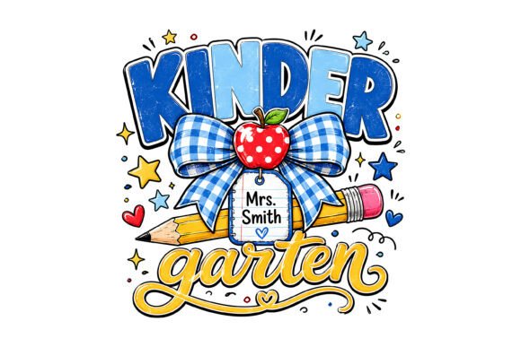 Kinder Garten Teacher SVG Design for Graphics and T-Shirt Designs