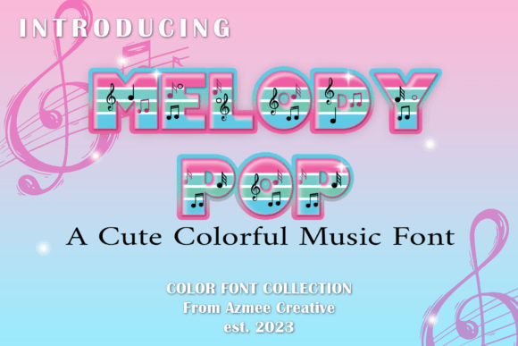 Melody Pop: A Lively Embroidery Font for Creative Projects