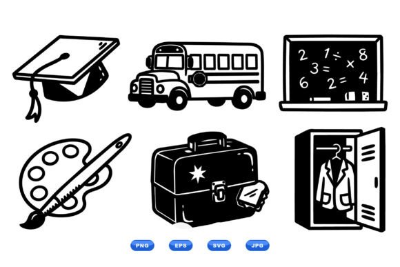 School Education Icon Clipart: A Versatile Graphics Asset for Crafts and Creative Projects