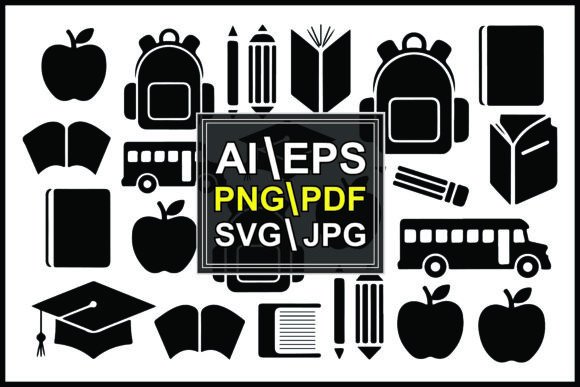 Silhouettes School and Education Set: A Design Asset for Modern Branding