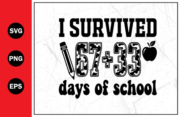 Survived Days School Student Education Graphics