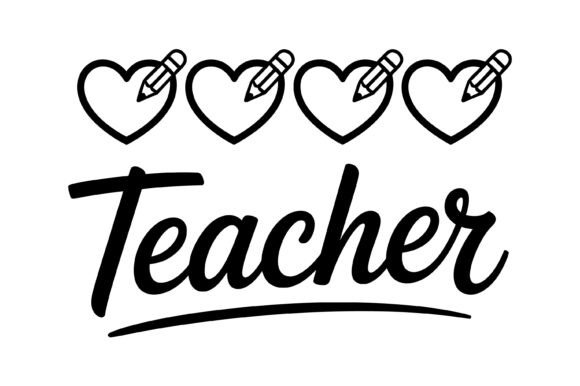 Teacher Heart SVG Design: A Versatile Graphics Asset for T-Shirt Projects